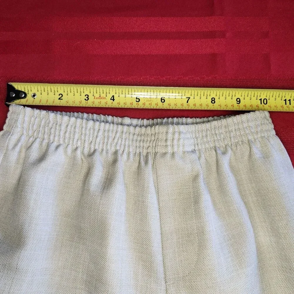 George Boys 4-Piece Linen Suit Set Size 10 Beige Vest Pants Blue Shirt Tie